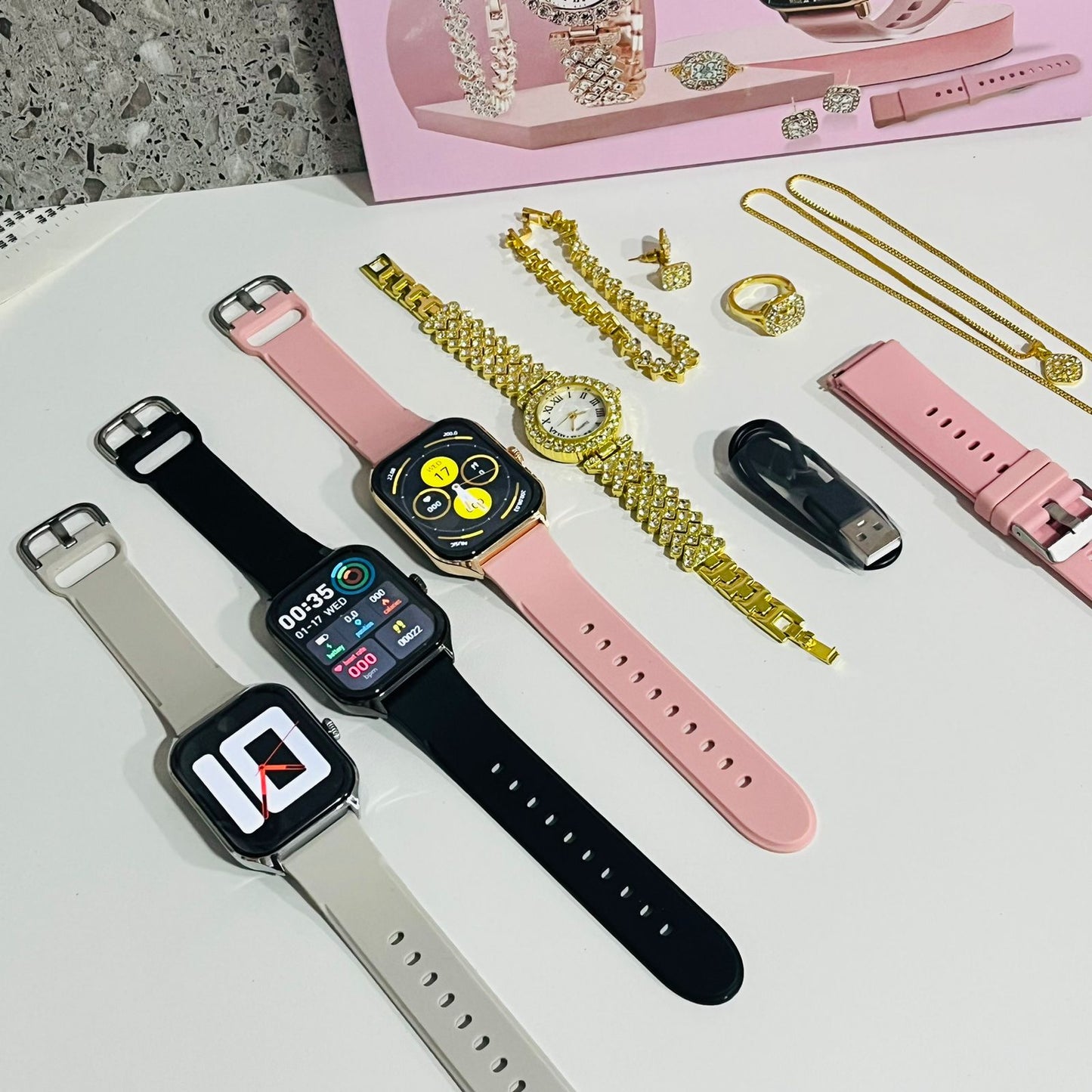SMARTWATCH + KIT FEMENINO A58 PLUS
