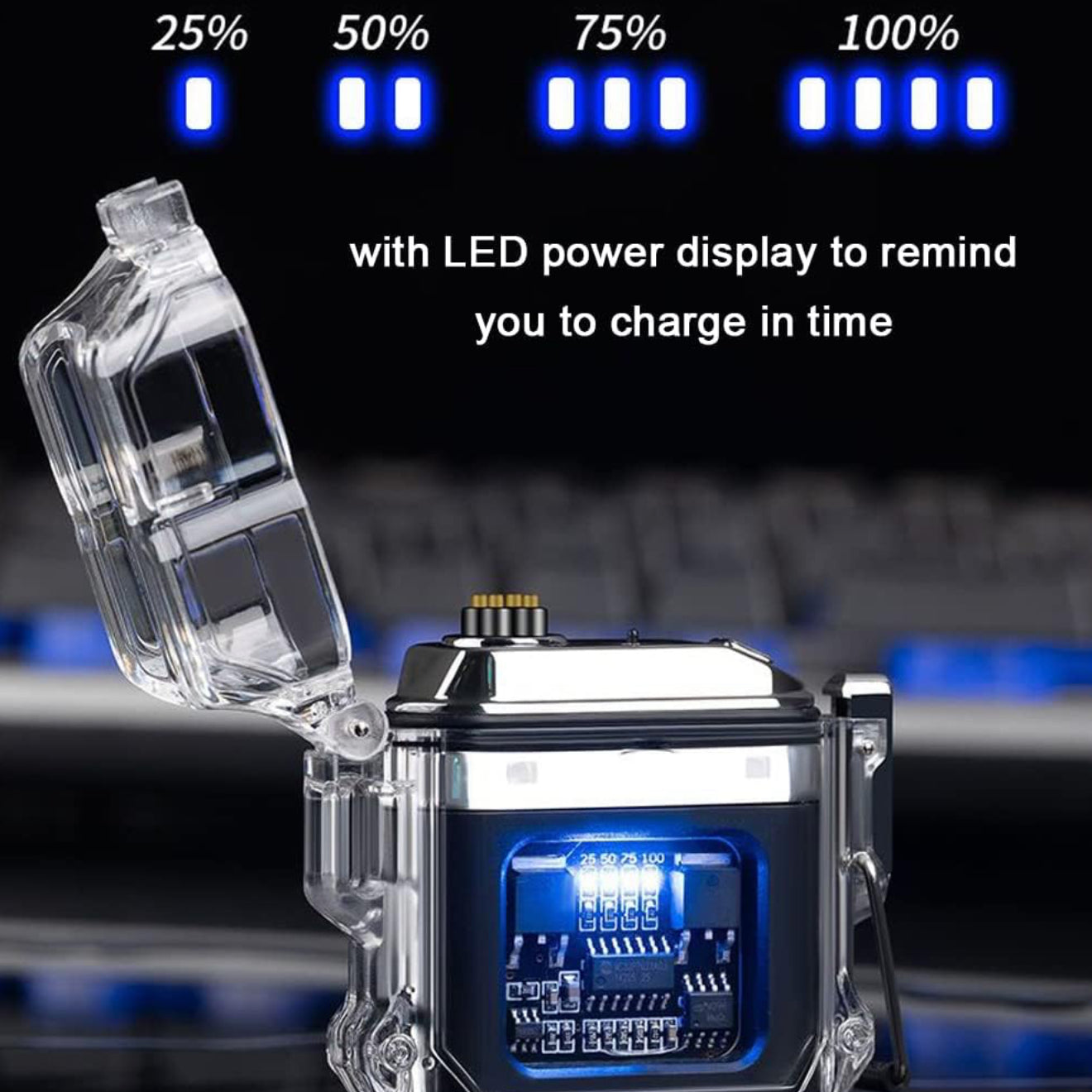 Encendedor Eléctrico - Acuático con Linterna